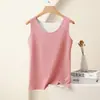 Chaleco térmico de terciopelo alemán para mujer, nuevo de otoño e invierno, con forro de forro polar AB, ajuste ceñido, sin mangas, camiseta interior tipo tirantes