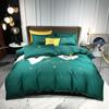 Sábanas de cama lisas de cuatro piezas de algodón 100% directas de fábrica, ropa de cama nueva Four Seasons disponible en nombre del cabello