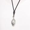 Chiba Taiyin Retro Fujia Colgante de Concha de Tortuga Mundial para Hombre Marea Colgante Abrible de Concha de Tortuga con Cuerda Joyería de Plata