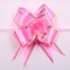 Cinta de Flor Hecha a Mano con Borde Dorado de 3 cm para Envoltura de Regalo de Lazo de Manzana, Cinta Decorativa de Flor Pequeña, Cinta Brillante para Celebración de Bodas