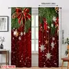 Cortinas de Natal mais vendidas na Amazon TEMU transfronteiriças, decorações de Papai Noel e coberturas festivas para janelas