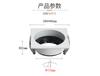Soporte para lámpara foco MR16 empotrado aluminio fundido a presión GU10 anillo frontal cuadrado blanco negro anillo exterior apertura 75mm