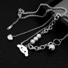 Collar Explosivo Reflectante de Acero de Titanio Perlado Caliente para Perro Borla Collar Asimétrico para Mujeres Estilo Lujo Ligero