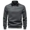 Nuevo Sudadera Pulóver de Manga Larga con Cuello Alto y Media Cremallera, Estilo Casual de Negocios, Talla Europea para Hombre, Otoño/Invierno 2026