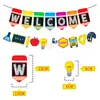 Decoración Fiesta de Apertura para Estudiantes Nuevos de Amazon 2024 Lápiz Regla Bandera Decoración de Escena Se Puede Fijar
