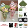 Temporada de Regreso a Clases Día del Maestro Regalo Empaque de Flores y Frutas Cubo de Ramo de Helado Durazno Ciruela Floristería Paquete de Materiales DIY