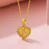 Novo Colar com Pingente de Coração em Latão Banhado a Ouro Vietnamita, Estilo Fresco e Doce, Atacado de Fabricante de E-commerce de Transmissão Ao Vivo