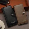 Cartera Larga para Hombre con Hebilla Magnética, Bolsa para Traje, Ranuras para Múltiples Tarjetas, Tarjetero, Porta Identificación, Moda Masculina, Cartera Tres en Uno al Mayoreo