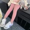 Pantalones de Niños Aimo Beibei Primavera y Otoño Leggings de Lana para Niños Pantalones Exteriores Ajustados Estilo Coreano para Bebés Niñas