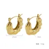 Aretes de Moda Europea y Americana de Acero Inoxidable 18K Ins Celebridad de Internet Geométricos de Acero de Titanio con Hilo Aretes de Metal de Moda para Mujer
