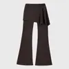 Pantalones de Yoga para Mujer, Pantalones tipo falda de dos piezas simulados, Cintura Alta, Levanta Glúteos, Ajustados, Anti-Exposición, Pantalones Deportivos de Fitness para Pilates, Absorbentes de Humedad