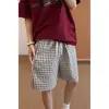 Shorts Xadrez Estilo Americano para Homens, Novo Verão 2026, Calças de Cinco Pontos Finas de Secagem Rápida, Shorts Casuais Largos para Praia, Modernos