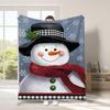 Manta de Muñeco de Nieve Navideño Nueva Transfronteriza 2024 Estampado Digital Papá Noel Manta Rellena Manta para Siesta de Cuatro Estaciones