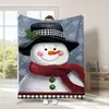 2026 Nueva Manta Navideña Transfronteriza de Muñeco de Nieve Manta de Peluche de Papá Noel Impresa Digitalmente Manta para Siesta de Cuatro Estaciones