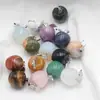 Suministro de transmisión en vivo transfronterizo cristal natural ágata piedra semipreciosa amatista pequeño colgante de Manzana Nochebuena Regalo de Navidad