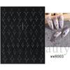 Novos Adesivos de Pintura Spray para Unhas com Estilo Japonês Noturno, Corte de Coração, Borboleta, Urso, Estrela Francesa, Modelo de Adesivos para Unhas