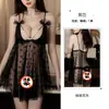 Camisón sensual de tirantes de perlas para mujer, conjunto de pijama sexy de malla transparente con lazo, ropa de casa para mujer al por mayor