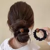 Ligas para el cabello de acrílico con estampado de leopardo para mujer, suaves con el cabello, ligas de pelo tipo intestino delgado, círculos para el cabello que no aprietan, elegantes accesorios para el cabello, ligas elásticas para el cabello