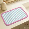 Novo tapete macio de diatomita antiderrapante e isolante térmico para bancadas de cozinha, absorvente de água, secagem rápida, antiderrapante, com drenagem de água, resistente à sujeira
