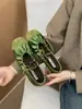 Zapatos Mary Jane planos de punta redonda estilo Chanel con moño, nuevo modelo otoño 2026, zapatos planos poco profundos de una sola tira plisada