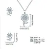 Aretes y Collar Set de Cobre Perla Brillante Cabeza de Mickey Girasol para Mujer Lujo Ligero Gama Alta Joyería al por Mayor Transfronteriza