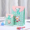Bolsa de Papel con Velcro de Dibujos Animados para Niños, Bolsa de Regalo, Bolsa para Empaquetar Dulces y Galletas, Bolsa Tote de Recuerdo