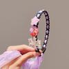 Nova Faixa de Cabelo com Fita para Crianças Kuromi Meninas Princesa Trançada Acessórios de Cabelo Grampo Antiderrapante Atacado