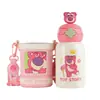 Taza Térmica Oso Estrella Doble Bebida Acero Inoxidable 316 Una Tapa Doble Bebida Boquilla para Beber Directamente Taza de Agua para Bebé Estudiante
