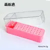Caixa de Armazenamento Personalizada para Brocas de Polimento de Unhas Caixa com 40 Furos para Brocas de Lixar Transparente Galvanizada à Prova de Poeira Tampa Flip-Top Display Plug-in