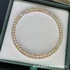 Collar de Calcedonia con Perlas de Agua Dulce Naturales Collar de Perlas de Concha 520 Regalo para Madre y Personas Mayores Regalo de Vacaciones