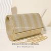 Bolso de Noche Transfronterizo de Nuevo Estilo, Bolso de Mano Trendy Arcoíris con Purpurina, Bolso Cruzado con Cadena de Moda Europea y Americana, Bolso de Mujer en Stock