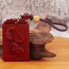Nuevo Llavero de Cinabrio Etiqueta de Buena Suerte Colgante Unisex Accesorios Colgante Signo del Zodíaco Doce
