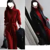 Outono de 2026 Lançamento Novo Vestuário Feminino Francês Retrô Socialite Vestido Midi Comprimento Chá Camada Base Quente Roupa Íntima Vestido