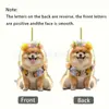Pendente para Carro de Cachorro 2D Novo Transfronteiriço Acrílico Plano Decoração de Espelho Retrovisor de Carro