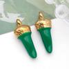 1 Colgante de Verdura Chile de Acero Inoxidable con Recubrimiento Electroforjado al Vacío y Esmalte de Colores Accesorio para Joyería DIY