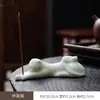 Estatueta Criativa de Gatinho Fofo, Gato Cheio Pintado à Mão Brinquedo de Chá, Acessório de Chá de Gato Fofo Cerâmico, Acessório para Cerimônia de Chá