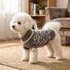 Ropa nueva para perros de otoño e invierno, suéter para mascotas estilo bohemio, tejido de punto de dos patas grueso y cálido, ropa para gatos
