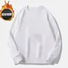 Camiseta de Manga Larga de Color Sólido Blanco Puro, Peso Pesado, Alta Calidad, para Primavera Otoño Invierno, Top para Hombres Mujeres, Ropa Interior, Camisa Base Holgada Casual