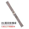 Adequado para Apple 5678910 Sete Pulseira de Relógio de Metal Cintura Pequena Samsung Huawei Fit4 Xiaomi Pulseira de Aço Inoxidável