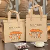 Bolsa Térmica para Llevar Color Papel Kraft, Bolsa de Embalaje Gruesa de Tela No Tejida con Papel de Aluminio, Bolsa para Llevar para Bar de Té, Barbacoa, Catering
