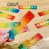 Regla de Color Gradiente Dulce Tamaño Palma, Versión Mini para Diseño de Diario, Regla Portátil de Bolsillo para Estudiantes