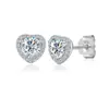 Brincos de prata esterlina s925 atacado transfronteiriço, joias de prata de nicho de luxo leve de alta qualidade para mulheres, brincos de moissanita Xiaohongshu