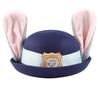 Judy Conejo Oficial de Policía Cos Disfraz Sombrero de Mujer Sombrero de Orejas de Conejo para Niños Topper Sombrero Comic-Con Disfraz de Halloween