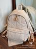 Mochila de plumífero para mujer 2024 Nuevo estilo de verano para estudiantes de secundaria, Bolsas escolares para niñas, Mochilas ligeras de algodón para estudiantes de preparatoria