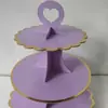 Bandeja de Papel con Borde Estampado en Caliente Personalizada de Fábrica Soporte para Pasteles Fiesta Fiesta Postre Bocadillo Arreglo Soporte de Exhibición Desechable