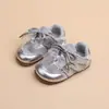 Nuevas Zapatillas con Lazo de Primavera 2026 para Niñas, Zapatos Deportivos Plateados para Bebés, Zapatos Casuales para Niñas