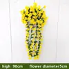 Enredaderas Decorativas de Flores Artificiales, Orquídeas Colgantes Simuladas para Pared, Flores para Cestas Colgantes, Flores de Seda, Enredaderas de Flores, Varios Tamaños, Venta al por Mayor de Fabricantes