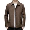 2025 Chaqueta Casual de Trabajo para Hombre con Raya Solapa Retro de Mediana Edad Top con Solapa Transfronterizo Asia