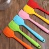 Espátula de silicona de grado alimenticio integrada con cuchillo, personalizada de fábrica, para crema, mantequilla, pastel, resistente a altas temperaturas, herramientas de cocina para hornear