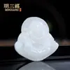 Collar Colgante de Jade Blanco Afgano Natural Decoración Bodhisattva Guanyin Sentado en Loto Buda Apertura de Casa Regalo